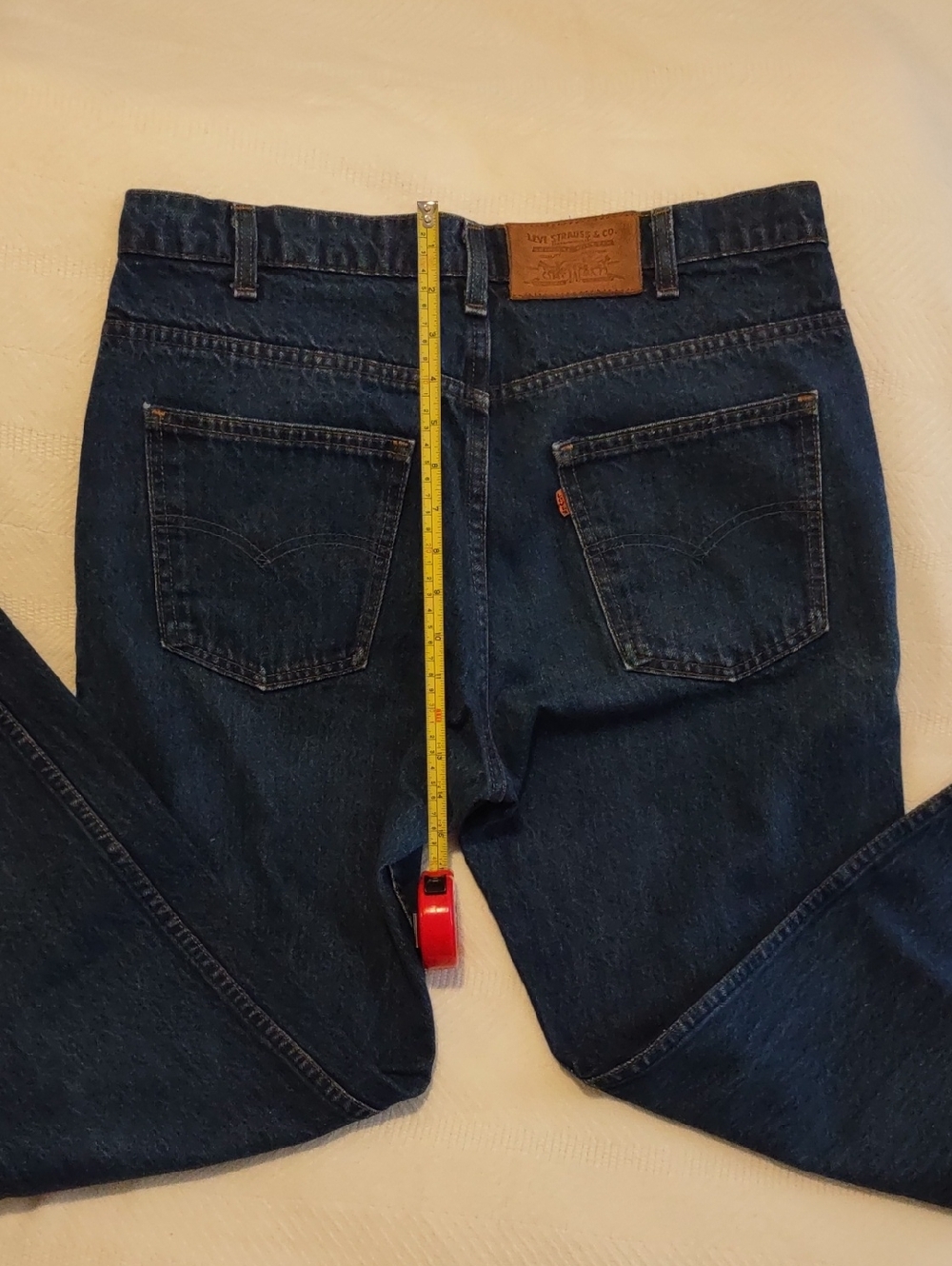 Vintage 532 Levi's Men’s Indigo Jeans Leather Patch